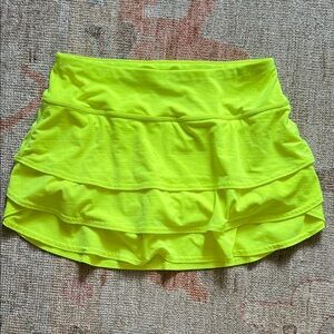 Athleta Neon Yellow Tennis Skirt